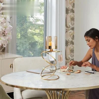 Креативный золотистый подсвечник в скандинавском стиле ретро декоративные