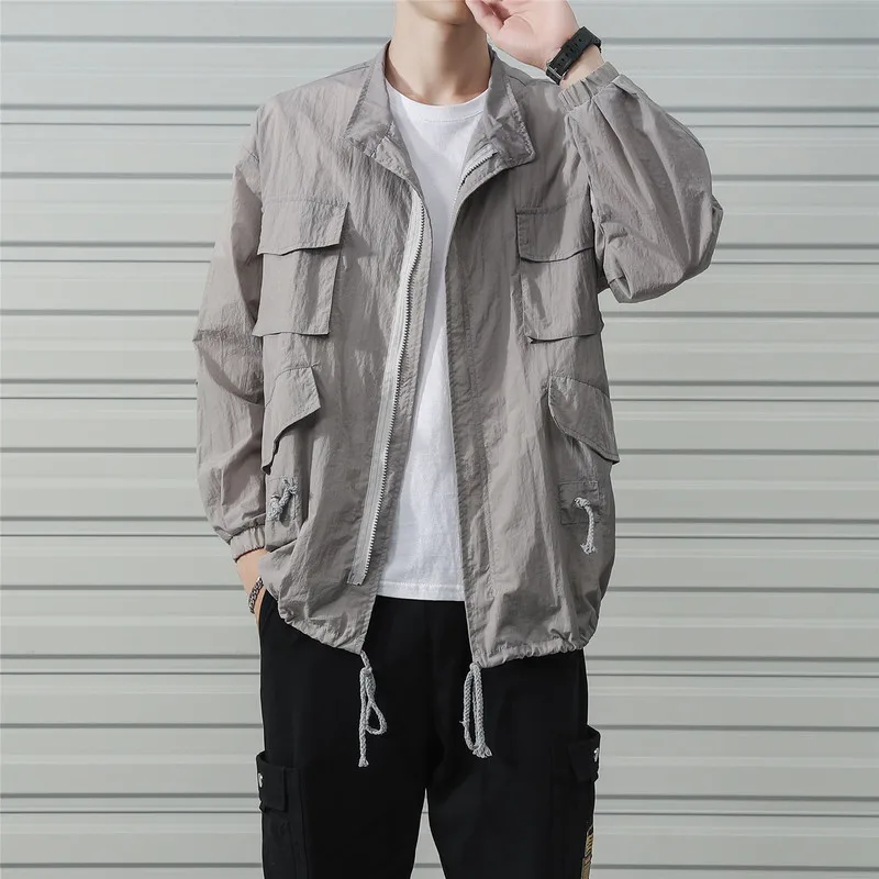 

Summer Thin Tooling Sun Protection Clothing Men's Plus Fertilizer XL Trend Fat Casual Loose Sunscreen Clothing