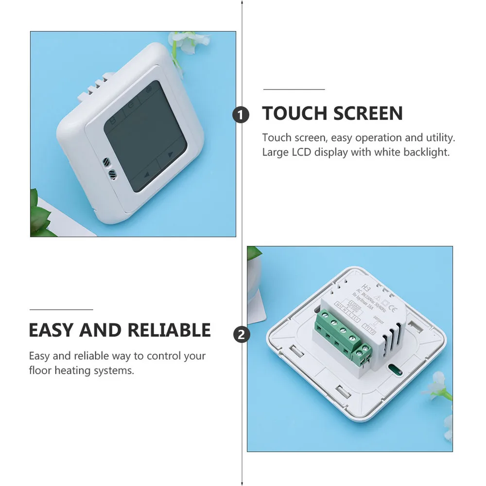 

2pcs Underfloor Heating Temperature Controller Digital Thermoregulator