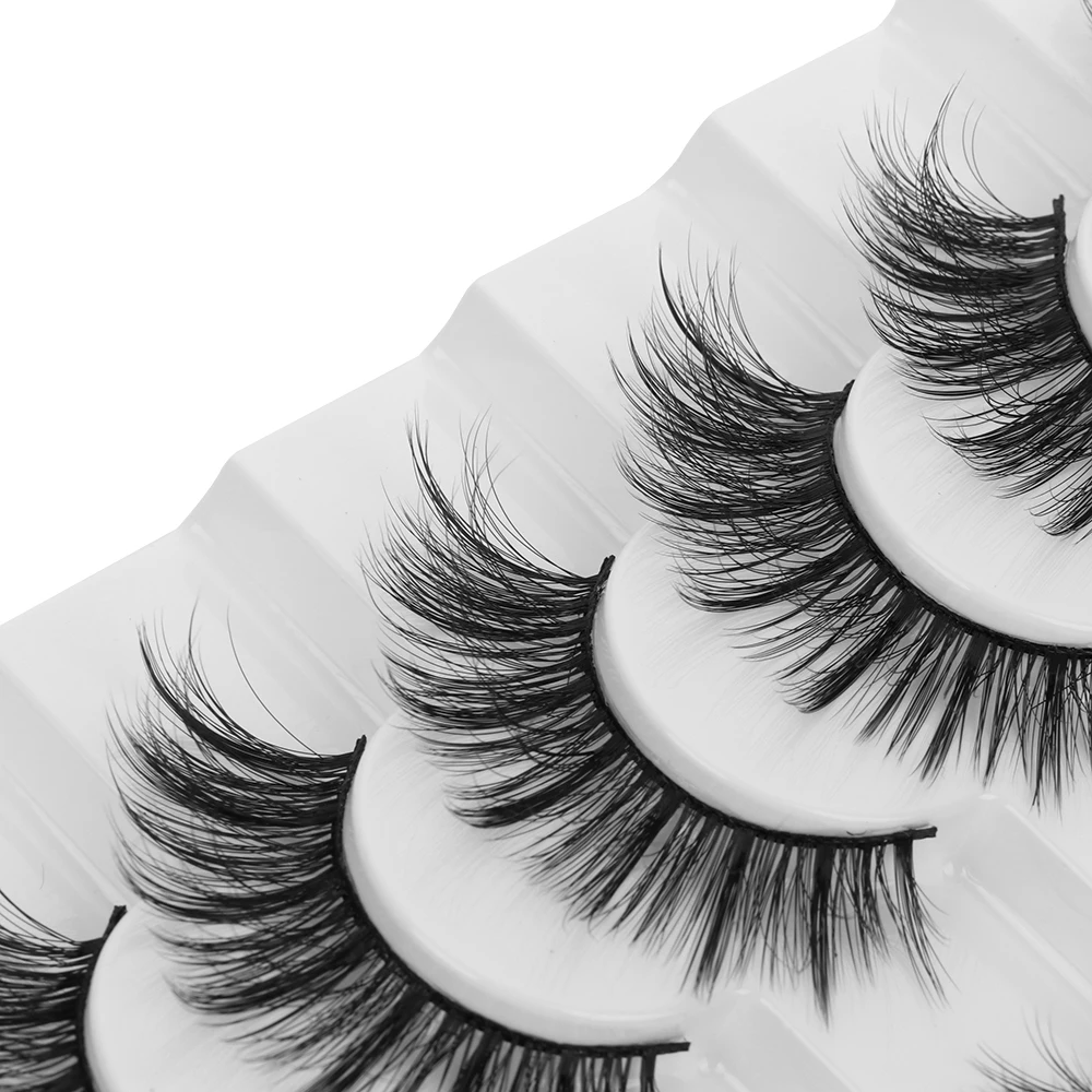 8 пар 3D накладные ресницы из норкового волоса объемные пушистые Густые