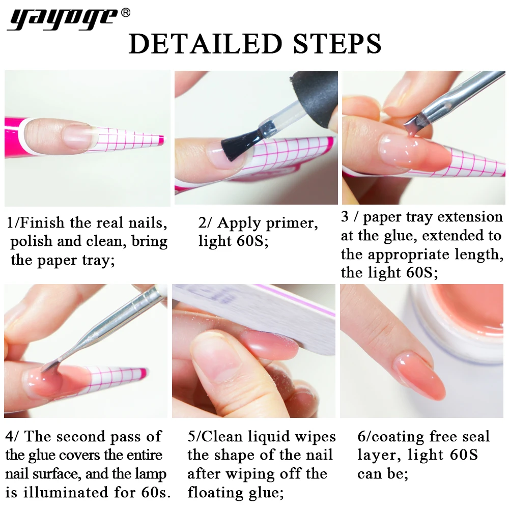 

YAYOGE 14g Nail Builder Gel In a Bottle Gel Polish UV LED Hard Gel For Nails Extensions Long Lasting Soak off Manicure Nail Art
