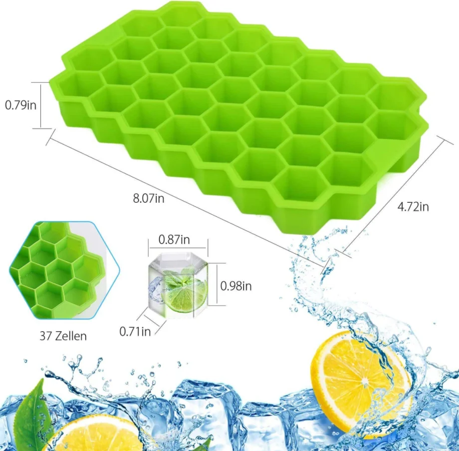 

1PC 3D Skull Silicone Ice Cube Maker Form For Ice Candy Cake Pudding Chocolate Molds 4 Cell Ice Mold Square Shape Trays Molds
