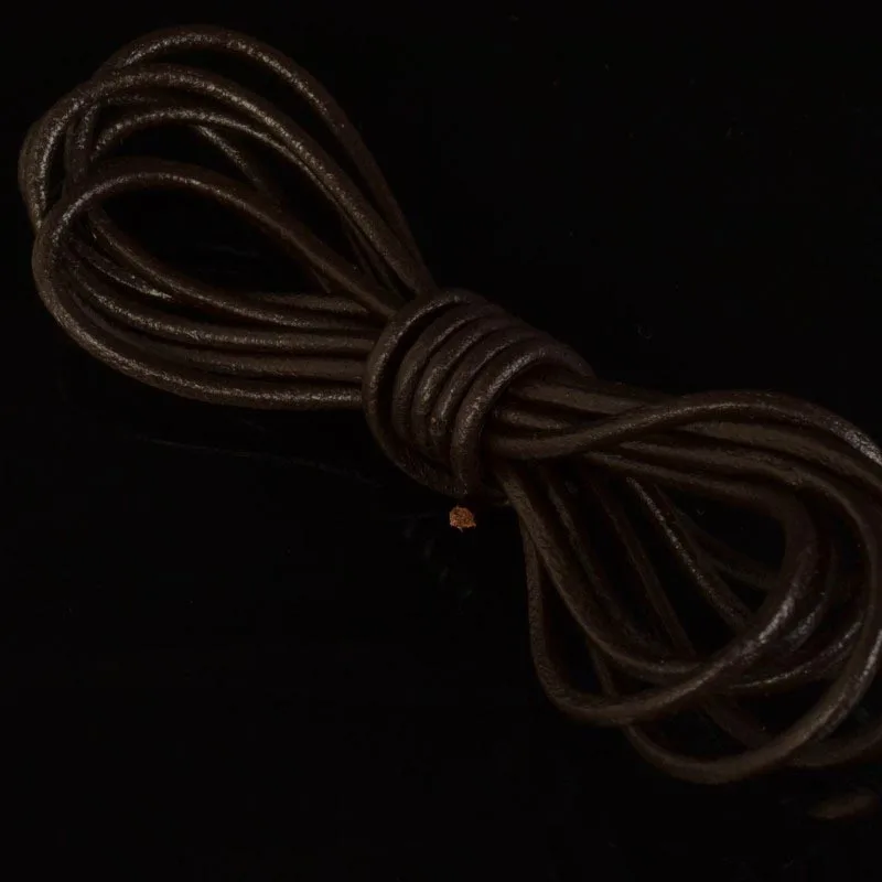 5Meters 3mm 4mm 5mm Natural Round Leather Rope Cords Bracelet Findings Necklace Making Braided String Craft Ropes DIY CD106 |