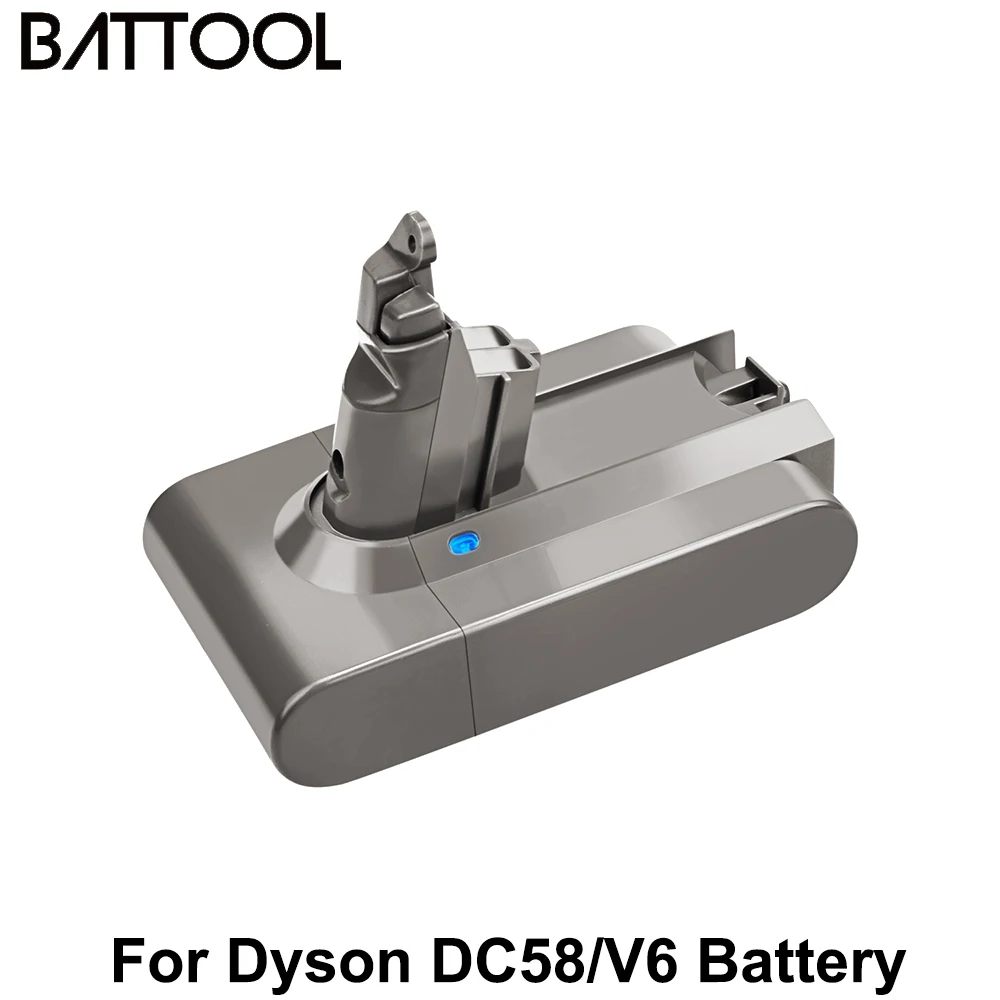 

Battool 21.6V 6.0Ah For Dyson DC58 V6 Li-ion Battery Replacement V6 DC61 DC62 DC72 DC58 DC59 Vacuum Cleaner 965874-02 Battery