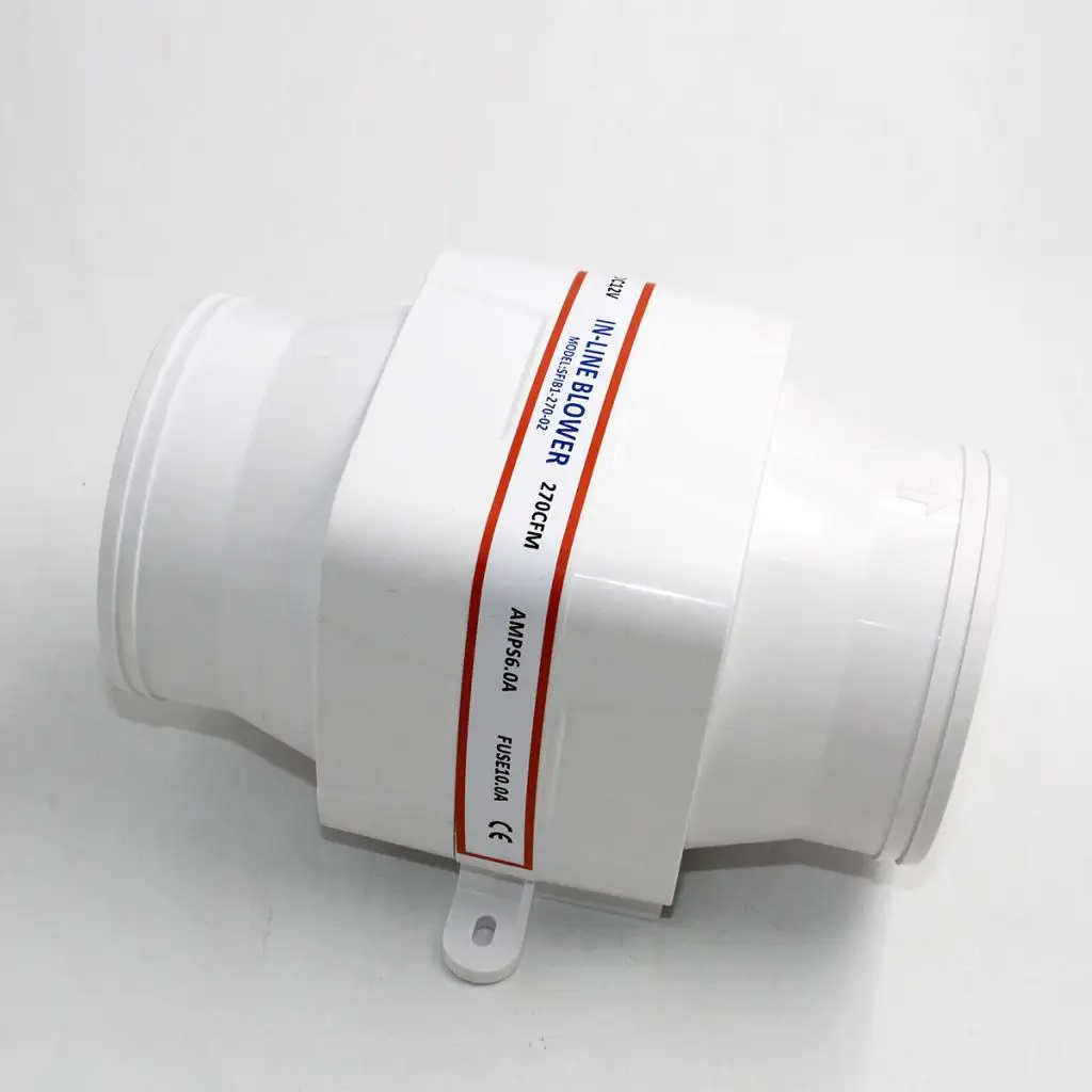 

12 Volt 270 CFM Flex/Flange Mount Bilge Air Blower 4" Hose Boat/Marine