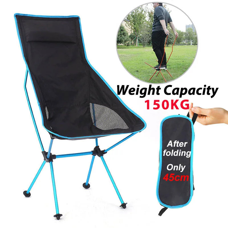 

Outdoor Camping Chair Oxford Cloth Portable Folding Lengthen Camping Seat for Fishing Festival Picnic BBQ Beach Ultralight Chair