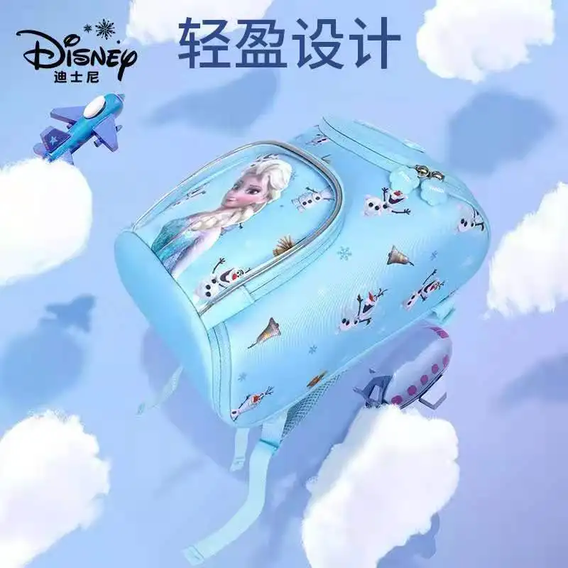 Disney Frozen School Bags For Girls Primary Student Shoulder Orthopedic Backpack Kindergarten Grade 1-3 Elas Anna Gifts Mochilas