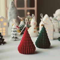 christmas tree niche origami pattern decorative scented candles creative christmas tree diy candle silicone mold candle making