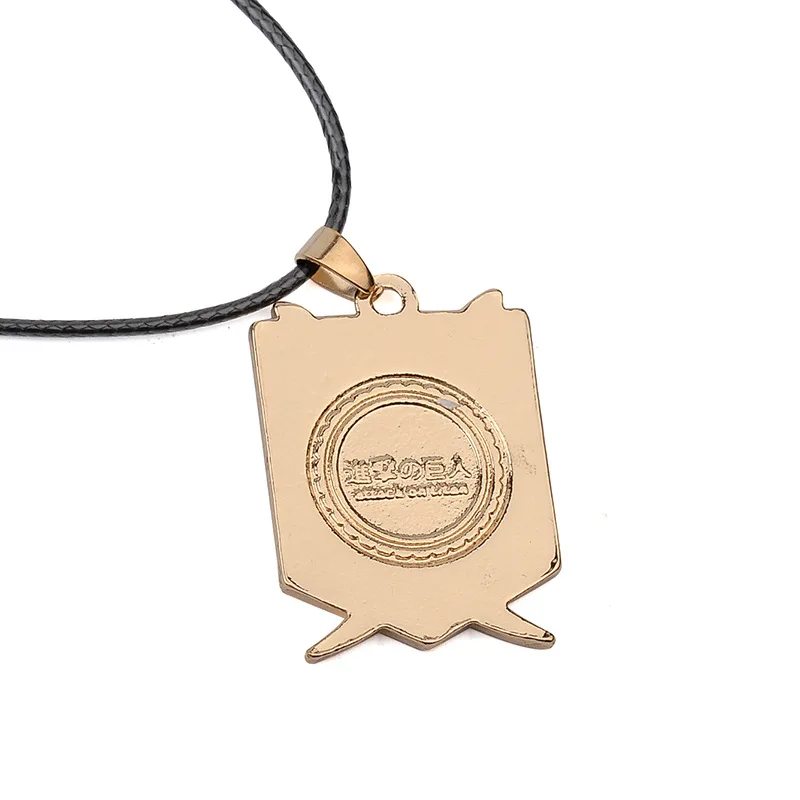 Ожерелье из японского аниме атака на Титанов кожаная цепь с кулоном в виде