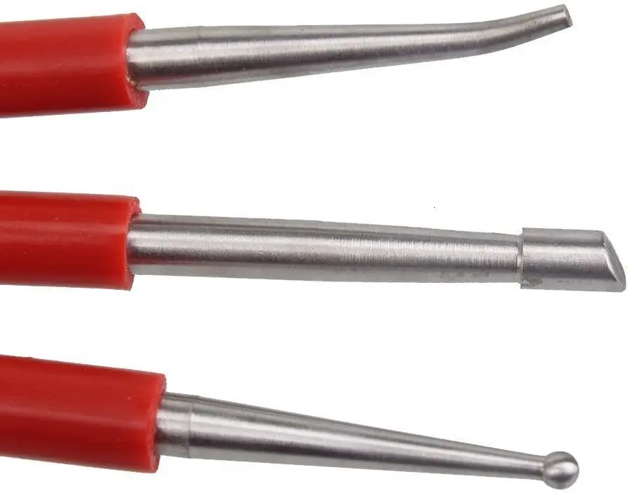 

3pcs Double-Ended Caving Cleanup Tools Set Professional Tool Soap Making Kit Craft Tools Pumpkin Carving for Hobbyists