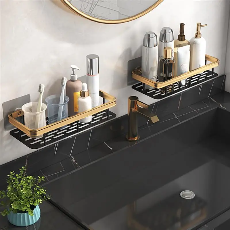 wall shelves bathroom shelf corner holder shower shampoo storage rack kitchen organizer rack for kitchen bathroom accessories free global shipping