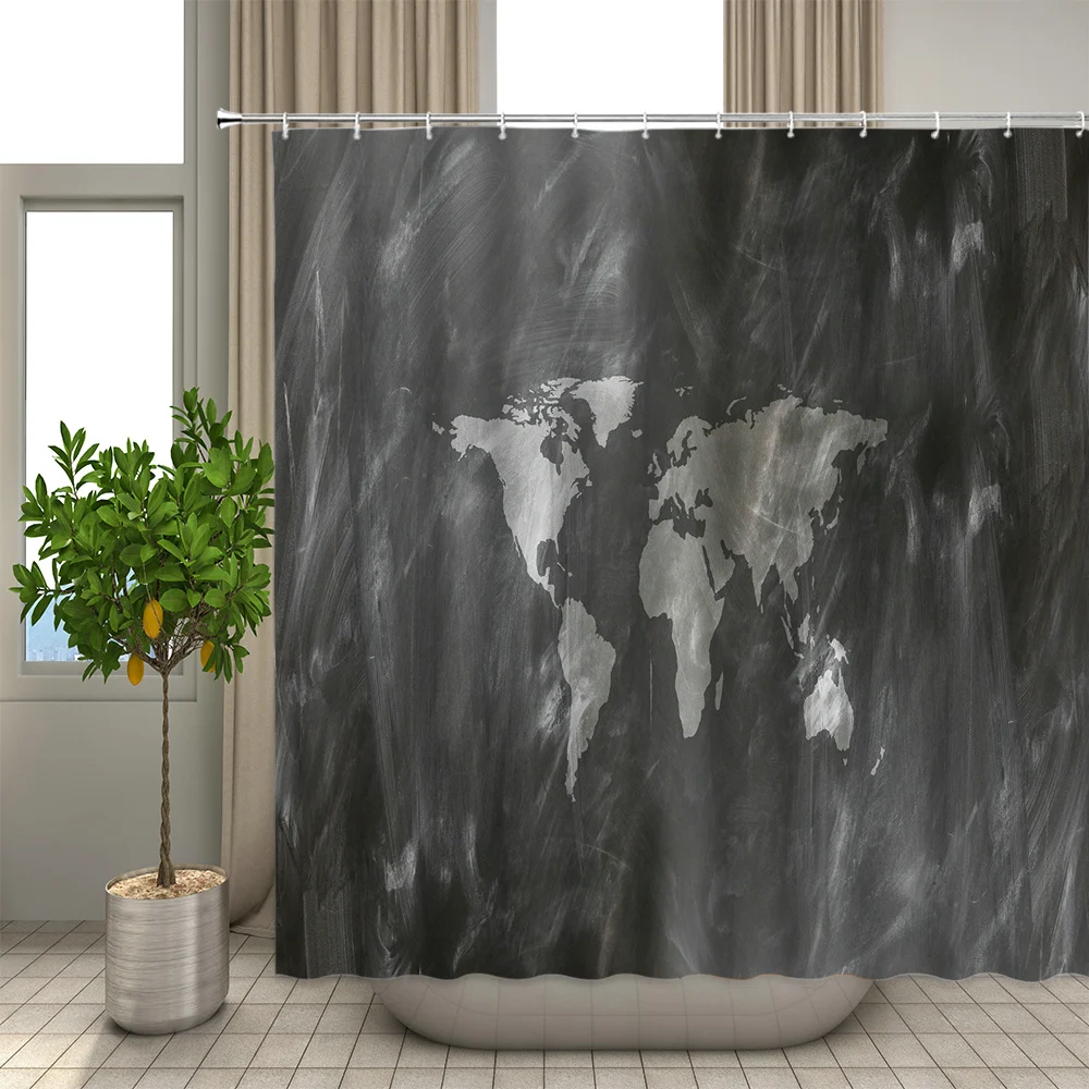 

Decorative Geometric Shower Curtain Stripe Waterproof Polyester Fabric Bath Curtains For Bathroom Decor With Hooks Multiple Size