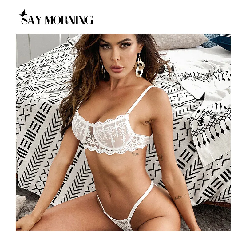 Изящные сексуальные комплекты нижнего белья с кружевом ультратонкое женское