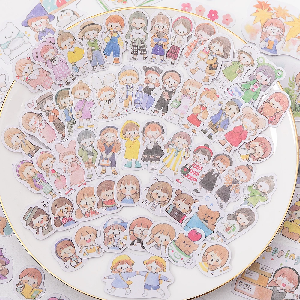 

20 компл./лот Kawaii канцелярские наклейки с персонажами из мультфильмов для девочек дневник планировщик декоративная наклейка на мобильный телефон для скрапбукинга "сделай сам" стикер для рукоделия