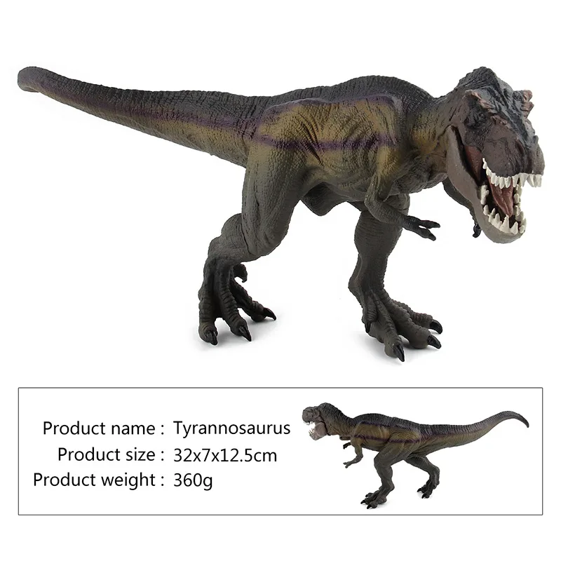 Большой Giganotosaurus динозавр Юрского периода Моделирование игрушка модель мягкая ПВХ пластик ручная роспись игрушки животных для детей Рождественский подарок - Цвет: JZD020-2