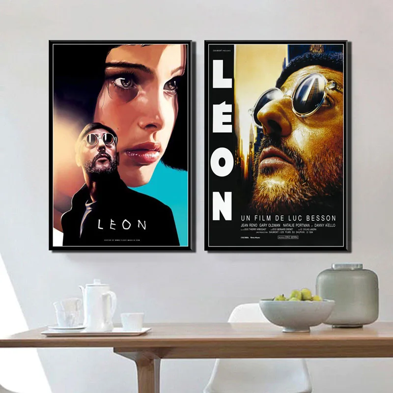 Leon Классическая картина из фильма Шелковый Холст плакат настенный Декор для дома