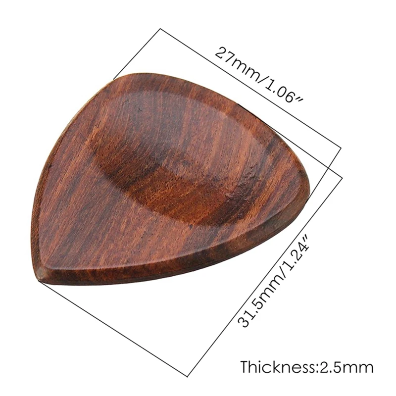 

4Pcs Wooden Guitar Picks + 1Pcs Storage Box Case Plectrums Picks Set for Guitar Bass Ukulele