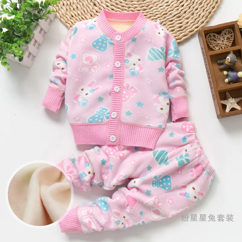 Зимний комплект одежды для девочек новинка Детские хлопковые Мультяшные толстые