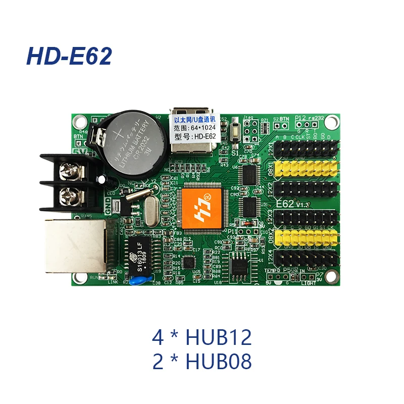 

E62 HD LAN-порт, система управления, внутренняя и наружная одноцветная карта, двухцветный светодиодный дисплей, модуль P10, реклама