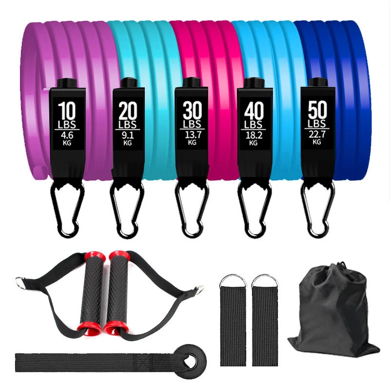 

Hexagon Rally Latex Tube Resistance Bands Exercise Door Fitness Pull Rope Elastic Expander Muscle Strength Training Equipment