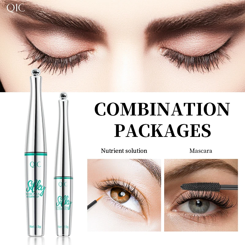 Тушь для ресниц набор сыворотки роста водостойкая пот стойкая густая и