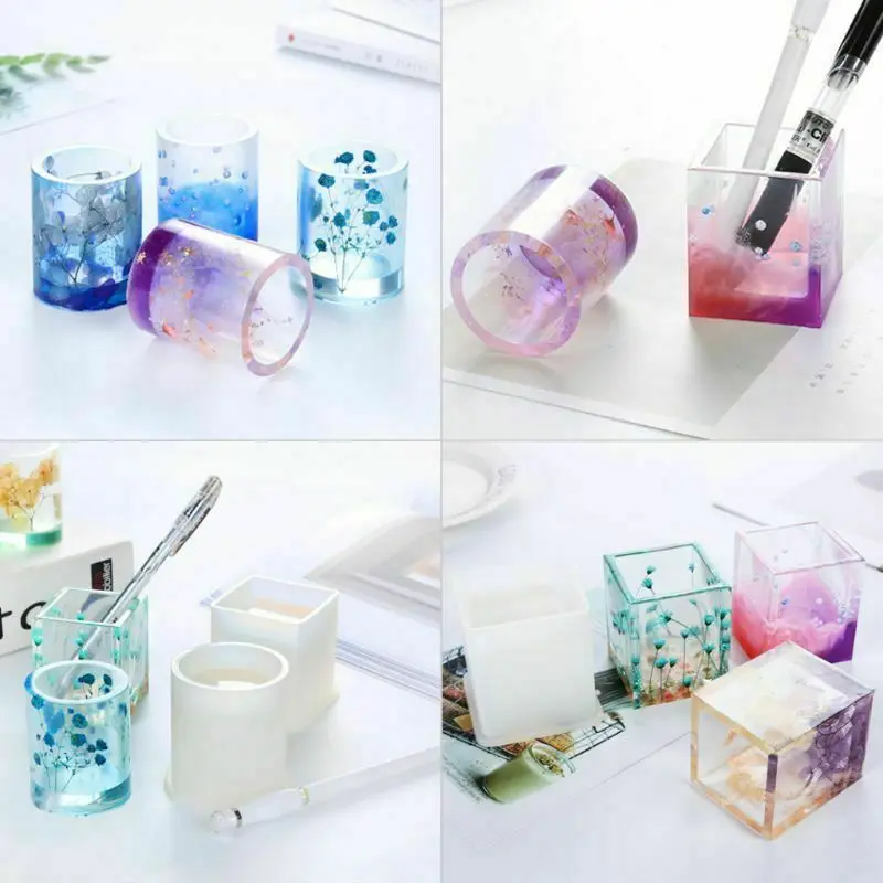 Силиконовая форма для свечей из эпоксидной смолы квадратная круглая ручного