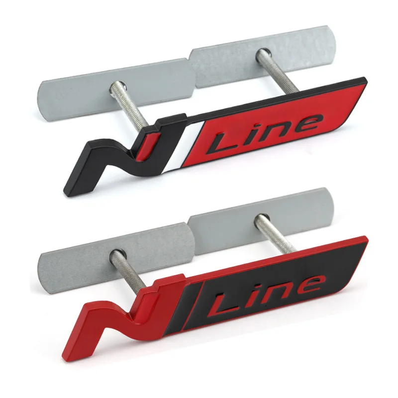 Металлическая Автомобильная наклейка N Line значок эмблема Передняя решетка для
