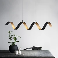 modern home lamp led pendant lights for living room black golden spiral aluminum body lamp fixtures home lamp