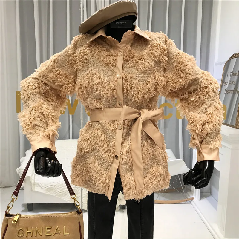 ALPHALMODA 2020 Весенняя женская кружевная рубашка с 3D кисточками и супер сказочными