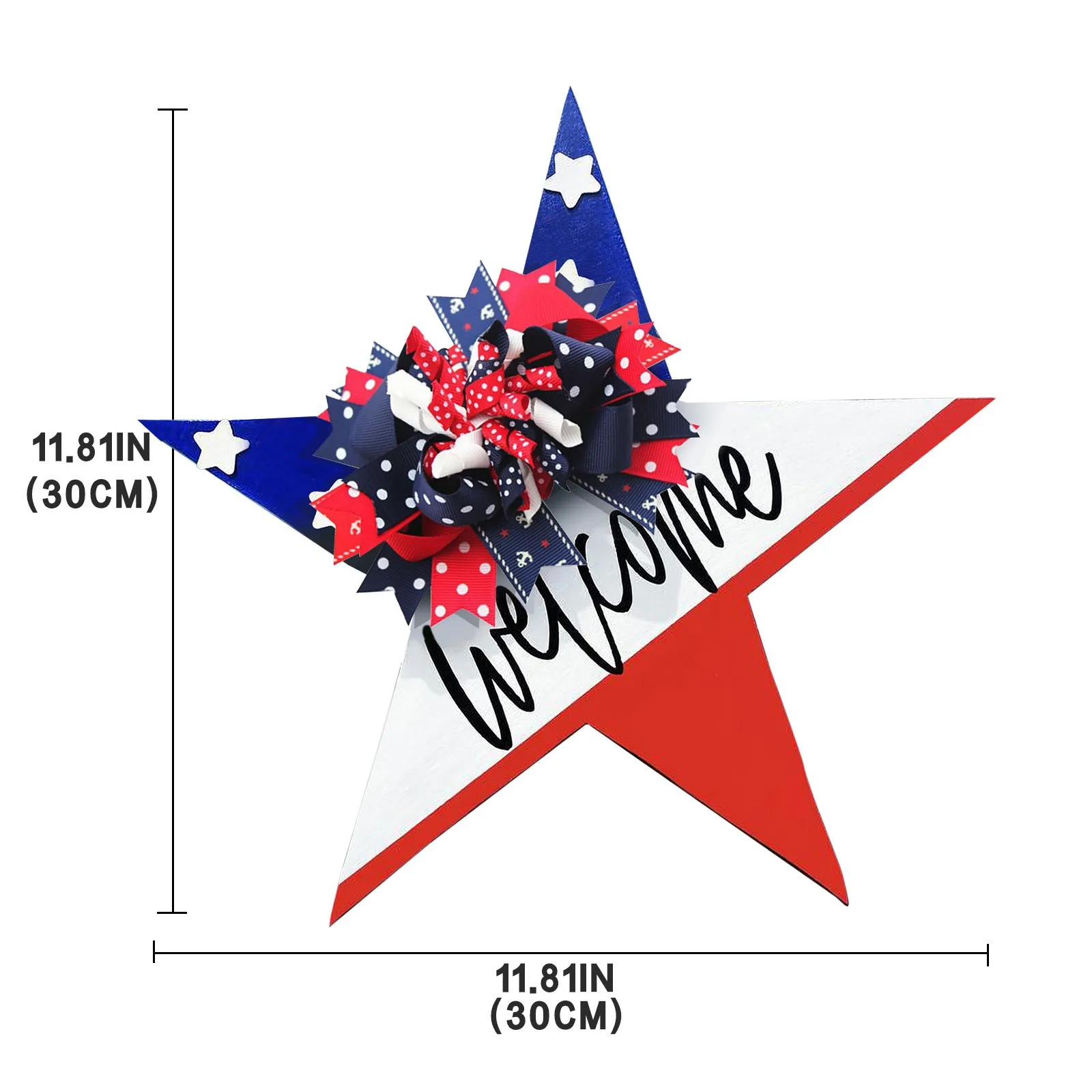 

Patriotic Wreath Independence Day Wreath Porch Front Door Decoration Outdoor Hanging Garland Decor