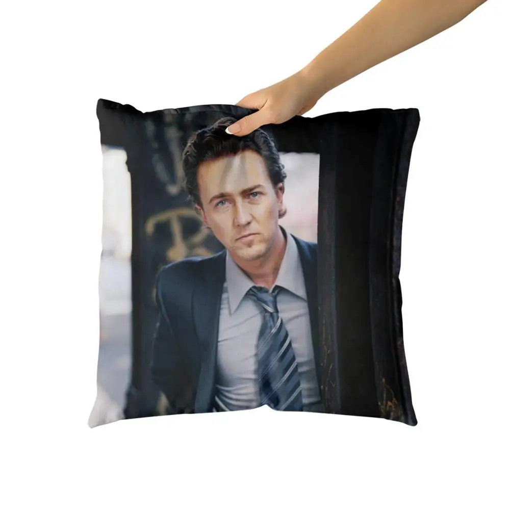 Эдвард Нортон хлопчатобумажные парусиновые наволочки на заказ для диванных