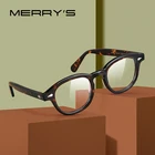 Дизайн MERRYS, классические ацетатные очки , оправа для мужчин и женщин, модные очки для близорукости, оправы для очков по рецепту, оптические очки S2546