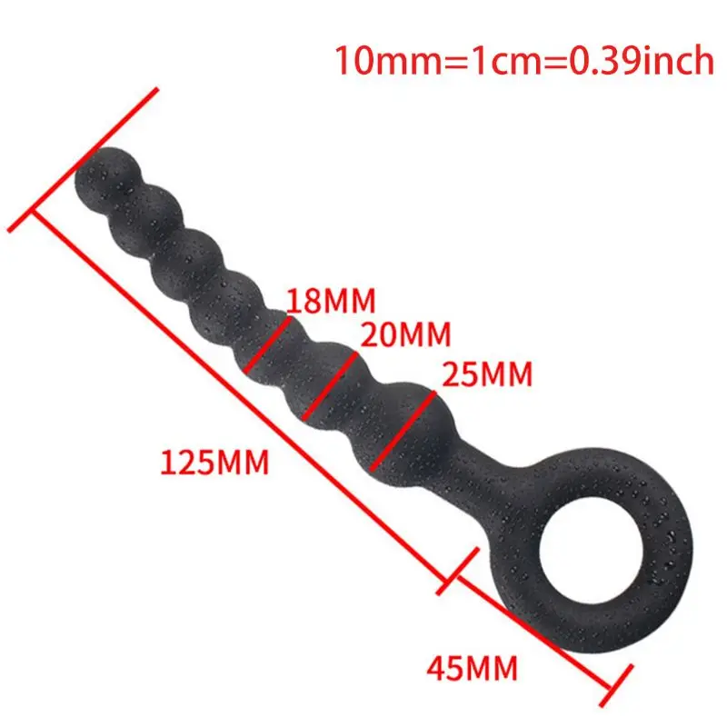 Бусины Анальная пробка Силиконовая Водонепроницаемая Женская Ручная стимуляция