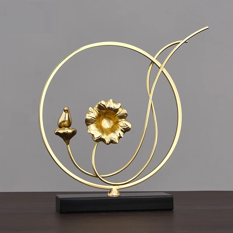 Фигурка листьев и птиц GINKGO декоративная статуя животных креативные латунные