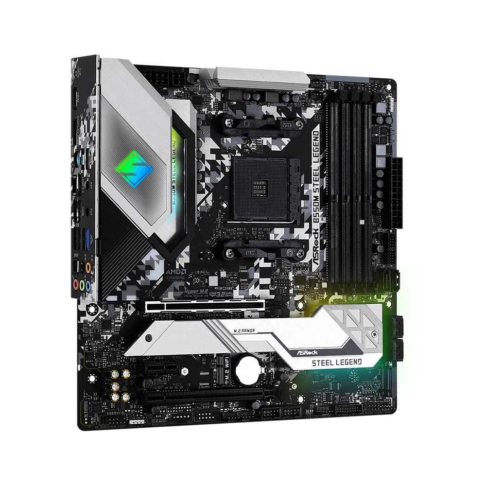 Материнская плата ASRock B550M Steel Legend для настольного ПК Micro ATX разъем B550 процессора AMD