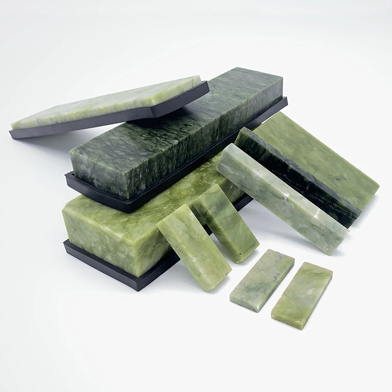 Натуральный зеленый нефрит с основанием заточки точильный камень для