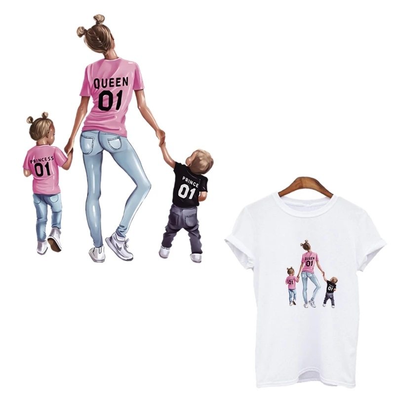 Комплект для мамы и ребенка патчи одежды Diy стираемые наклейки утюг на горный