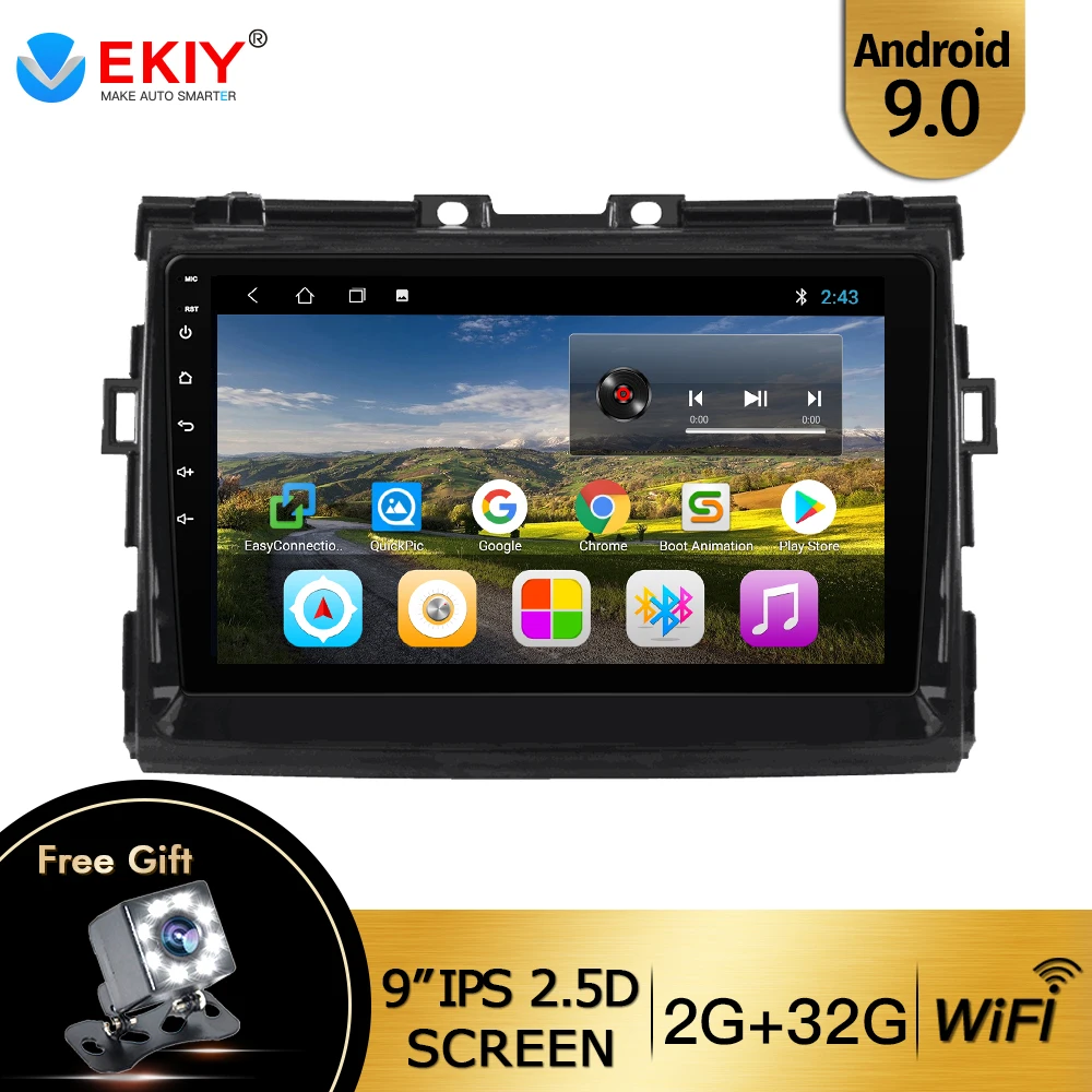 EKIY 9 ''IPS Android 0 стерео Автомагнитола для Toyota Estima/ Previa/Tarago 2006 2007 2018 Авто DVD