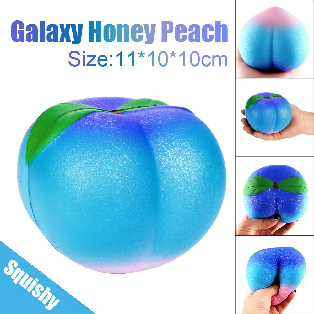 

11CM Galaxy Honey Peach Cream Scented Slow Rising Squeeze Strap Kids Toy Creative Stress Relief Toys Home Decompression toy