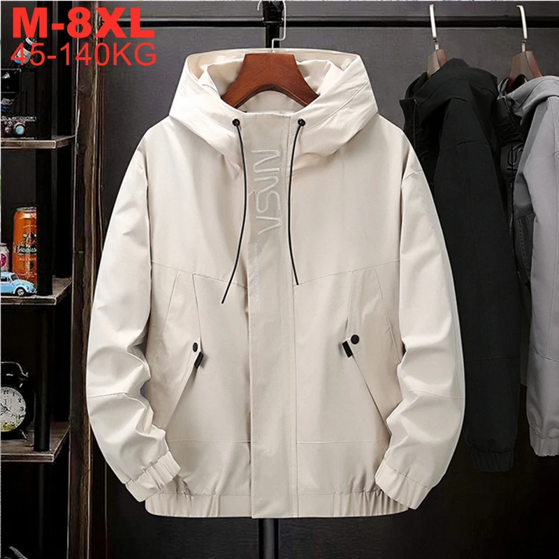 

Размера плюс 5xl 6xl 7xl 8xl мужские куртки с капюшоном модные мужские тонкие пальто в стиле «хип-хоп», Детская верхняя одежда на весну-осень, повс...