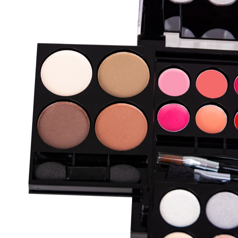 Палитра для макияжа палитра теней век пудра румяна бровей помада компактный