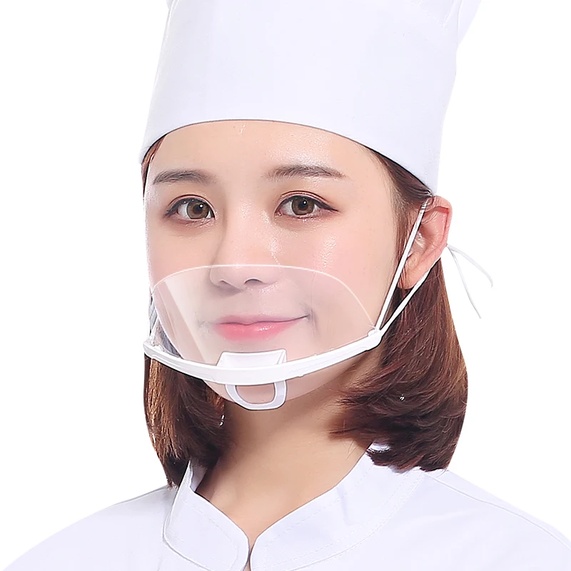 

Healthy Transparent Care Clear Plastic Disposable Restaurant Face Mask