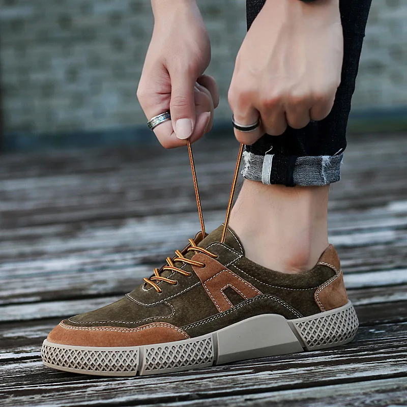 

Men Casual Flat Shoes Zapatillas Casual Hombre Leisure Shoes Fashion Men Leather For Man Shoe 2020 Men's Sneakers Mens Sport
