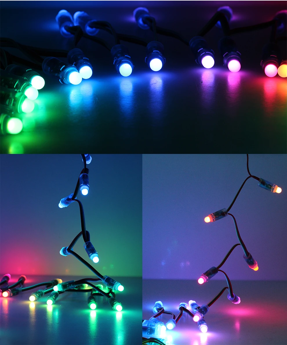 DC5V 12 мм WS2811IC светодиодный пиксельный модуль цифровой полноцветный RGB независимо адресуемые гирлянды водонепроницаемый IP68