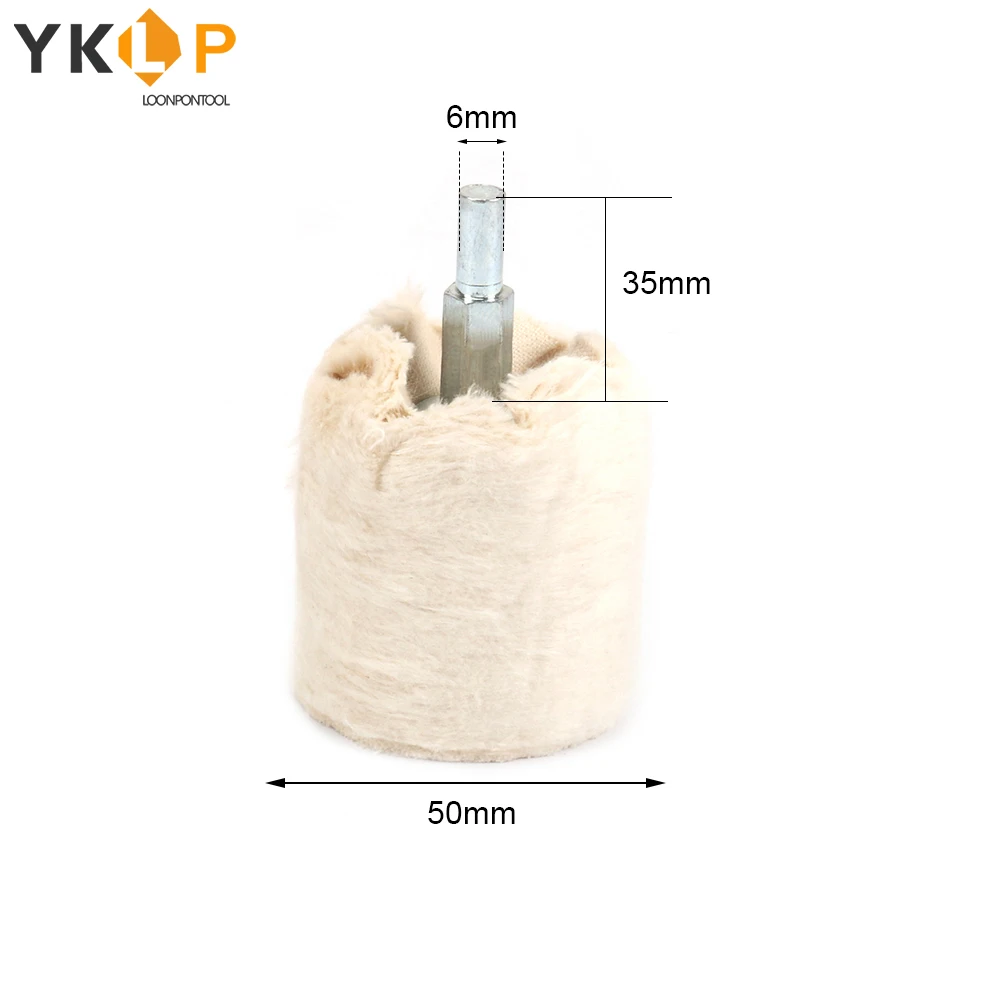 40/50/75 мм полировочное колесо белая ткань хвостовик колеса 6 для Dremel Шлифовальный