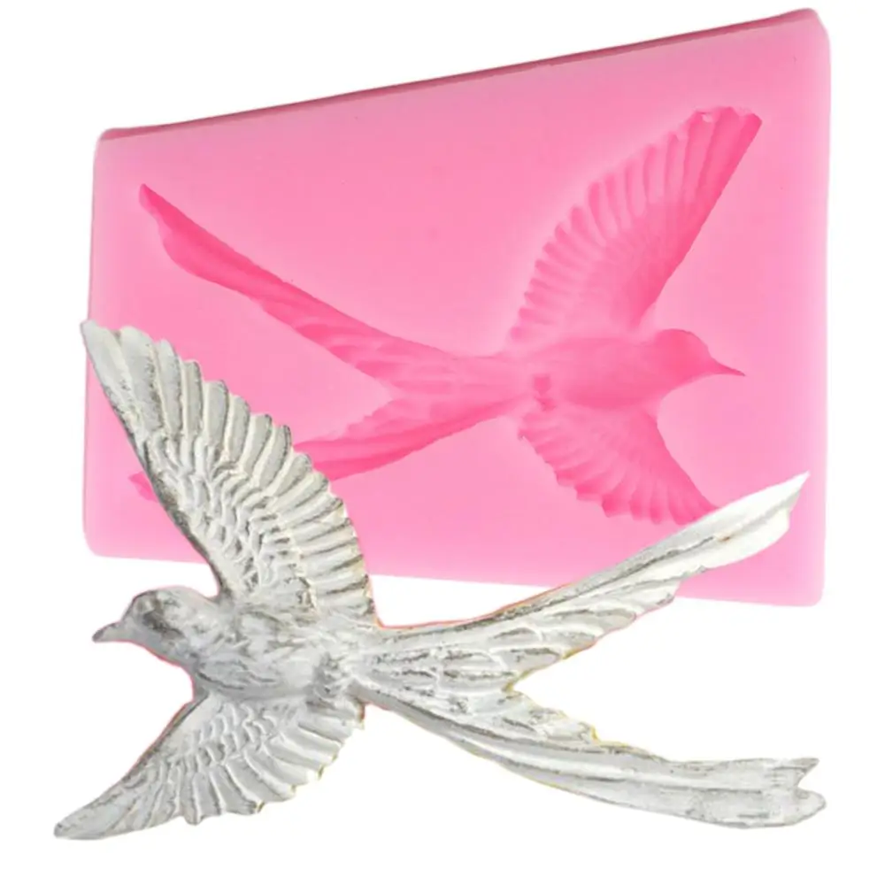 Силиконовые формы с летающей ласточкой для помадки птицы животные инструменты