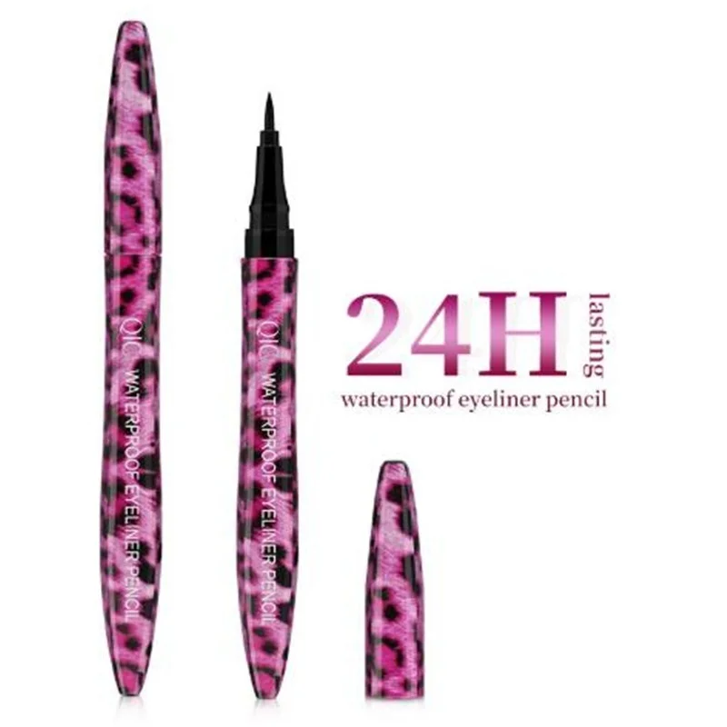 Pink Leopard Liquid Black Long Lasting Eye Liner Pencil Waterproof Eyeliner Smudge-Proof Cosmetic Long-lasting Makeup |