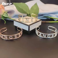 luer customized letter name braceletpersonalized bangles rhinestonemen womens stainless steel bracelets crystal letters gift