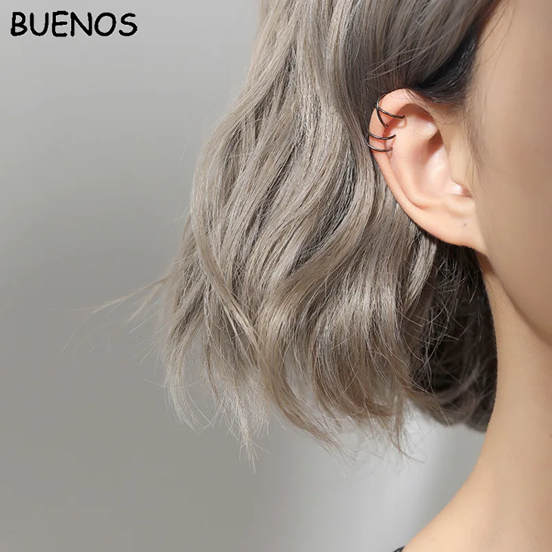 BUENOS No Пирсинг Зажим для ушей C Форма клип на серьги ушные манжеты женские Модные