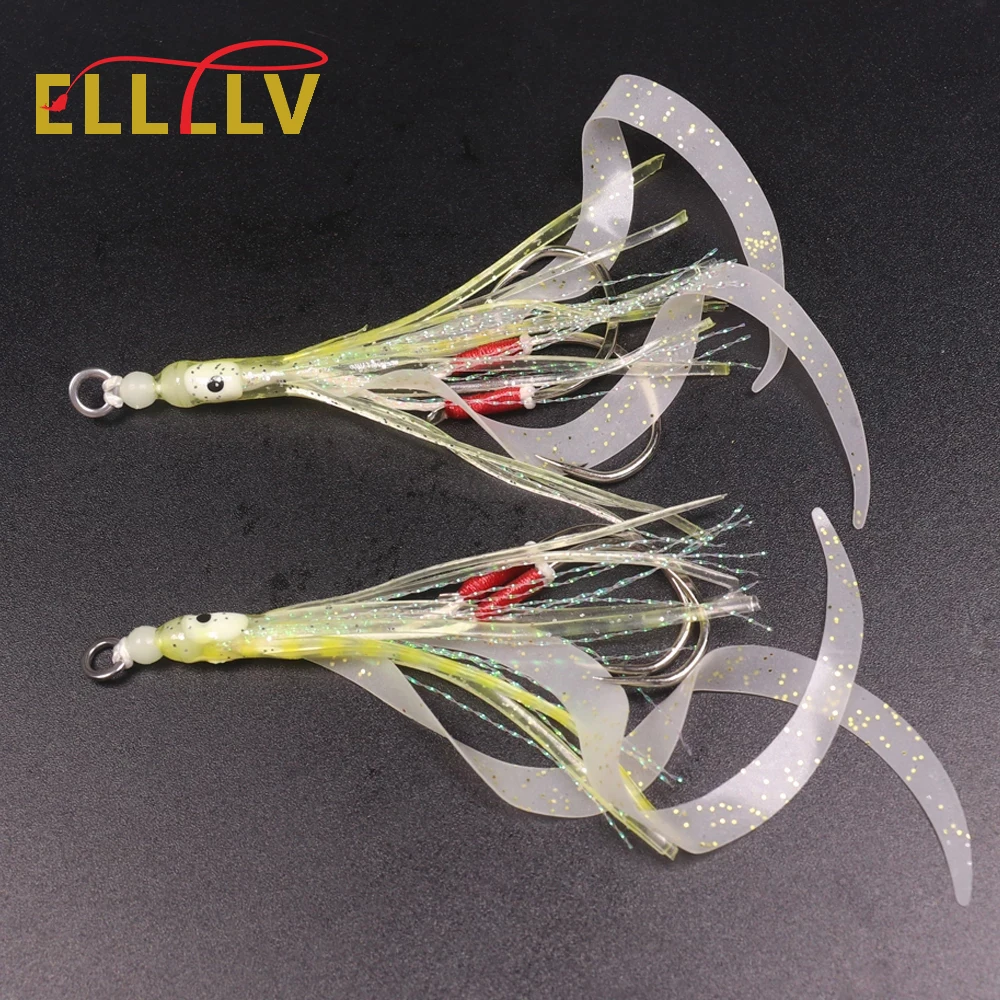 Мягкий кальмар рыболовная приманка светящаяся силиконовая Растяжка ручная